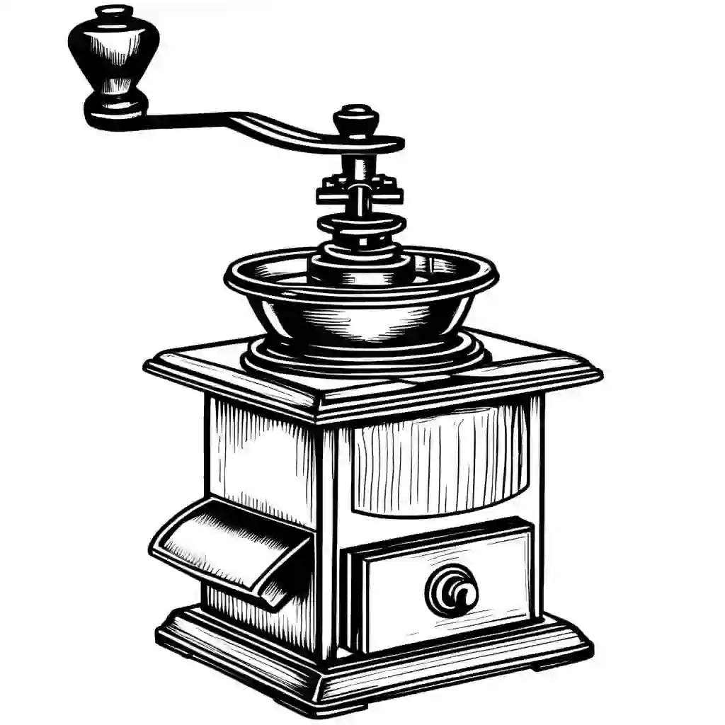 Coffee grinder coloring pages
